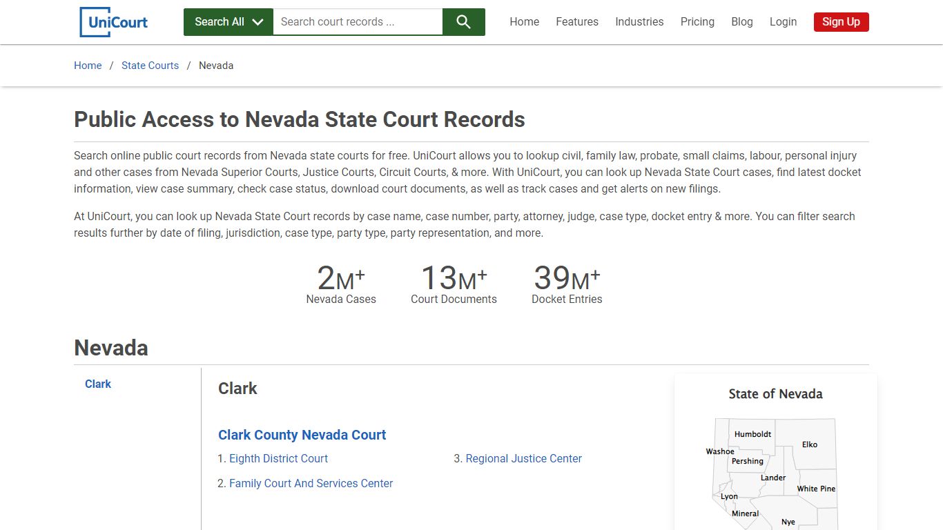 Nevada State Court Records - UniCourt