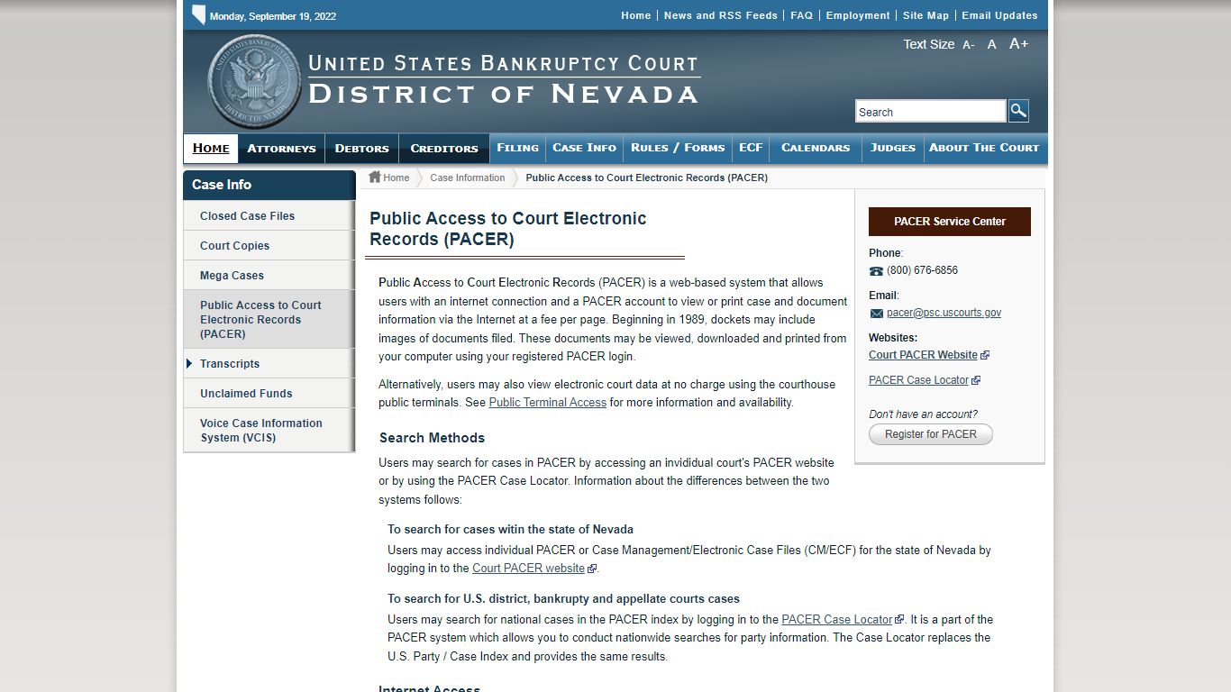 Public Access to Court Electronic Records (PACER)